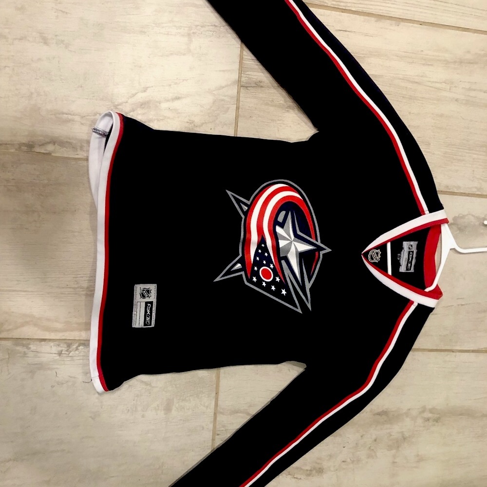 MiC Columbus Blue Jackets jersey 10 Reebok authentic Merzlikins Laine NHL Small